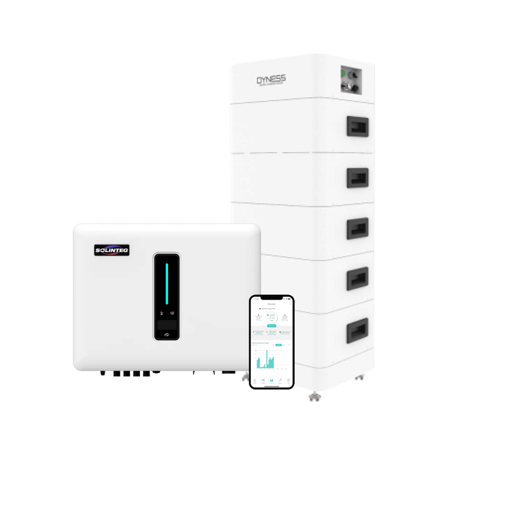 Dyness Komplettsystem mit Solinteg Hybridwechselrichter – 7 bis 21,3 kWh Speicher