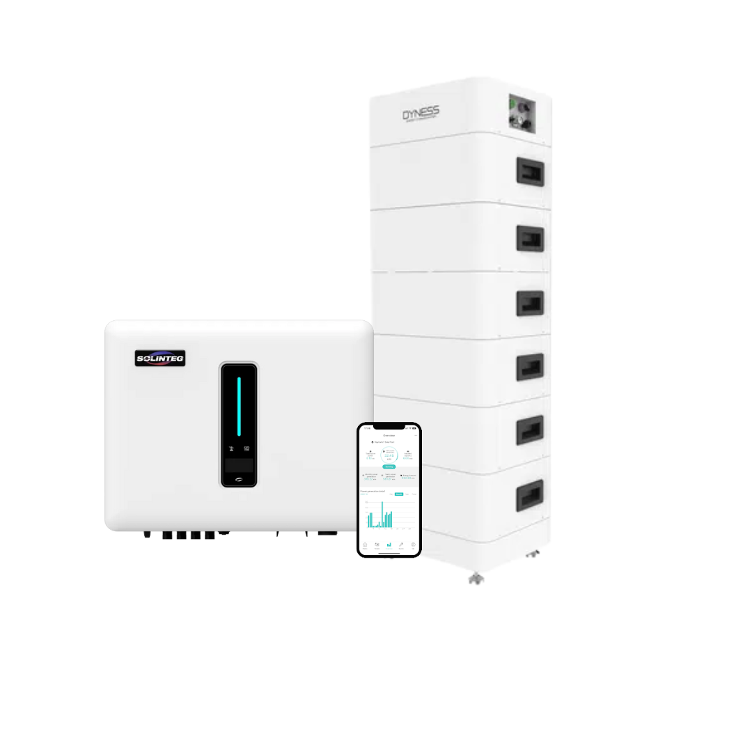 Dyness Komplettsystem mit Solinteg Hybridwechselrichter – 7 bis 21,3 kWh Speicher